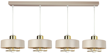 Lampa wisząca LOFT SPIRO 4 beż-złoty