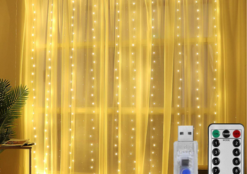 KURTYNA ŚWIETLNA - BARWA CIEPŁA 3m x 3m W0303M300L