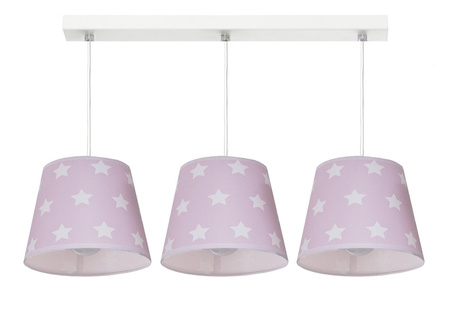 Lampa wisząca STARS 3 różowa