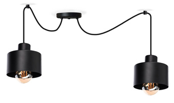 Lampa wisząca PAJĄK LOFT 2 czarna