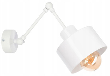 Kinkiet LOFT 1 biały na przegubach