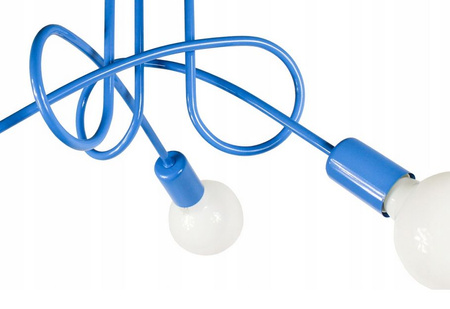 Lampa sufitowa EDISON 3 niebieska