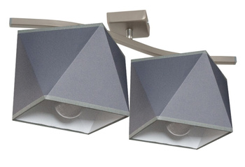 Lampa sufitowa FALA ABAŻUR 3D szara 2pł