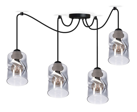 Lampa wisząca PAJĄK LOFT SZKŁO 4