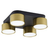 SPACE BLACK/GOLD LAMPA SUFITOWA 4 PŁ