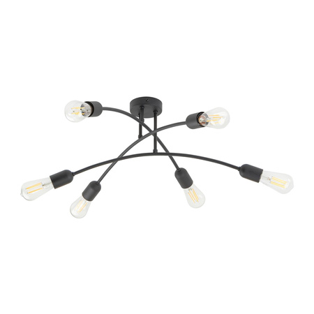 HELIX BLACK LAMPA SUFITOWA 6 PŁ