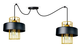 Lampa wisząca PAJĄK LOFT PRESTIGE 2 czarno-złota