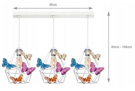 Lampa wisząca MOTYLEK 3 WHITE