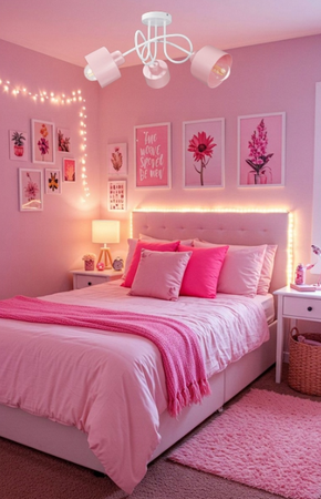 Lampa sufitowa EDISON LOFT 3 róż-mięta-biały