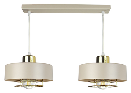 Lampa wisząca LOFT SPIRO 2 beż-złoty