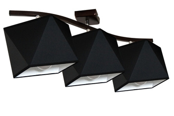 Lampa sufitowa FALA ABAŻUR 3D czarny 3pł.