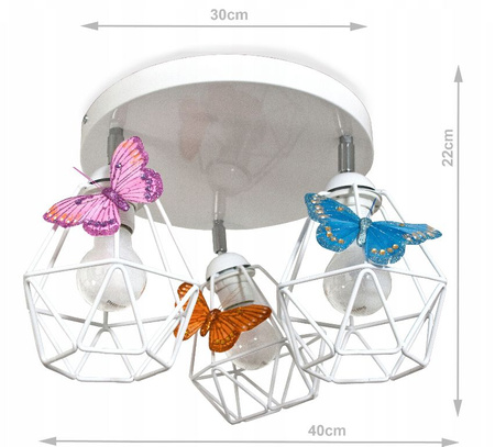 Lampa sufitowa MOTYLEK 3 WHITE