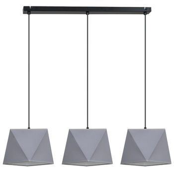 Lampa wisząca ABAŻUR 3D szary 3pł.