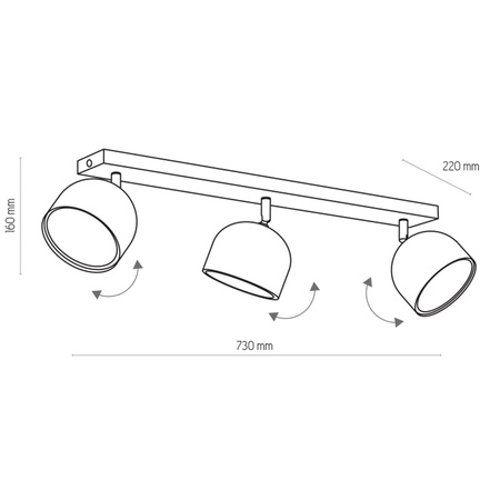 ALTEA BLACK LAMPA SUFITOWA 3 PŁ
