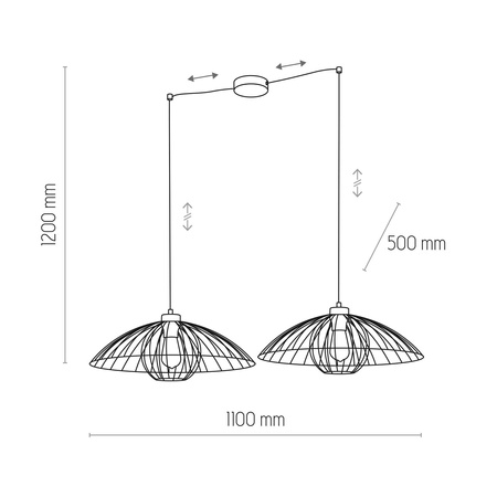 BARBELLA LAMPA WISZĄCA 2 PŁ