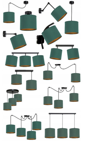 Kinkiet GOLD zielony na przegubach 1