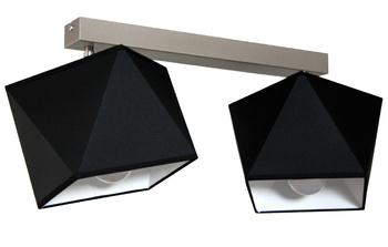 Lampa sufitowa ABAŻUR 3D czarny 2pł.