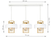 Lampa wisząca LOFT PRESTIGE 3 listwa biało-złota