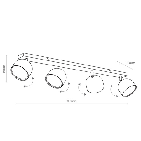 ALTEA WHITE LAMPA SUFITOWA 4 PŁ