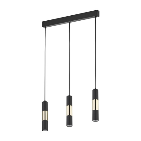 VIVIEN BLACK/GOLD LAMPA WISZĄCA 3 PŁ LISTWA