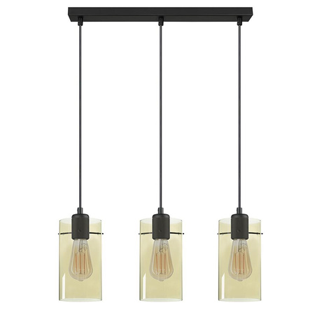 FIRENZE NEW BURSZTYN LAMPA WISZĄCA 3 PŁ LISTWA
