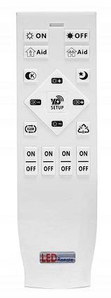 LAMPA DEKORACYJNA PANEL 66W KWADRAT CZARNA STELLA + PILOT DL-F01