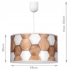 Lampa wisząca DREWNO 1 duża