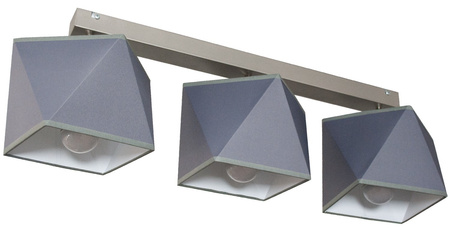 Lampa sufitowa ABAŻUR 3D szary 3pł.