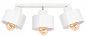 Lampa sufitowa LOFT 3 biała listwa