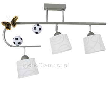 Lampa sufitowa FOOTBALL 3 srebrna przegub