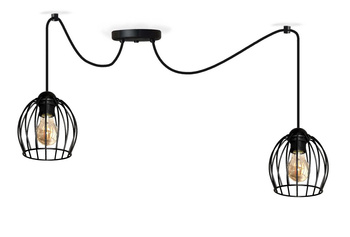 Lampa wisząca PAJĄK DRUCIAK DIAMOND 2 OWAL