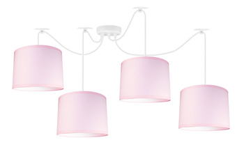 Lampa wisząca ABAŻUR PINK 4 pająk