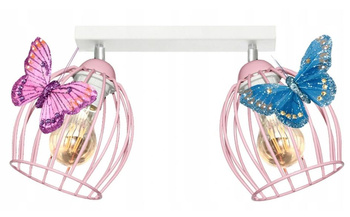Lampa sufitowa MOTYLEK OWAL 2 róż