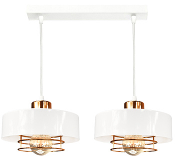 Lampa wisząca LOFT SPIRO 2 biała copper