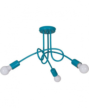 Lampa wisząca EDISON 3 turkusowa