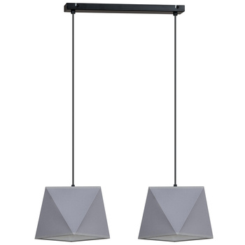 Lampa wisząca ABAŻUR 3D szara 2pł