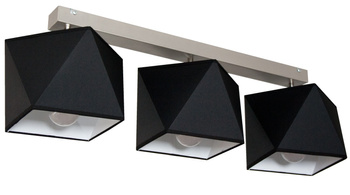 Lampa sufitowa ABAŻUR 3D czarny 3pł.