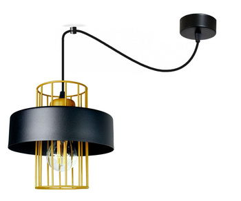 Lampa wisząca PAJĄK LOFT PRESTIGE 1 czarno-złota