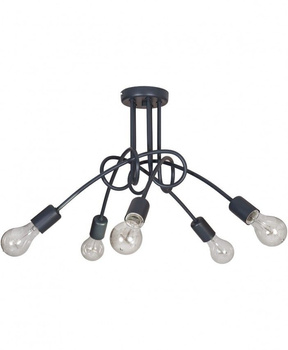 Lampa wisząca EDISON 5 grafit