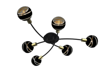 Lampa sufitowa PIANO 6 black