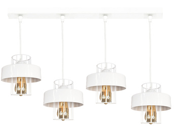 Lampa wisząca LOFT PRESTIGE 4 listwa biała