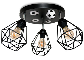 Lampa sufitowa MUNDIAL 3 DIAMOND czarna