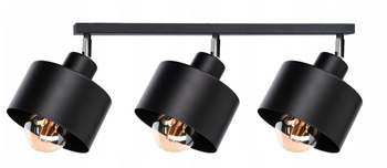 Lampa sufitowa LOFT 3 czarny listwa