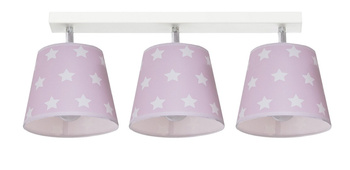 Lampa sufitowa STARS 3 różowa