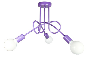 Lampa wisząca EDISON 3 fiolet