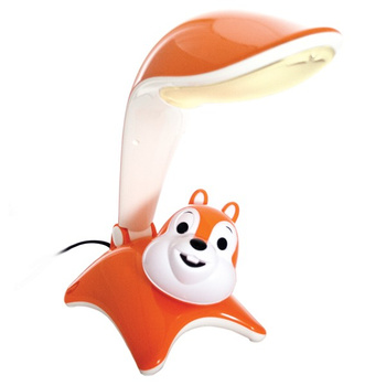 Lampa biurkowa / nocna WIEWIÓRKA pomarańczowa LED