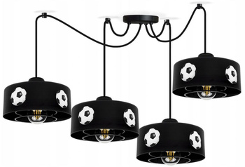 Lampa wisząca PAJĄK MUNDIAL SPIRO 4 czarna