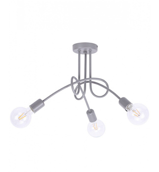 Lampa wisząca EDISON 3 cementowa