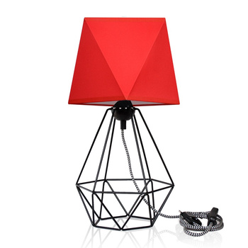 Lampa stołowa DIAMOND 3D 1 czerwony