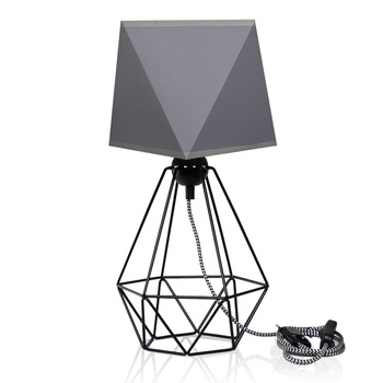 Lampa stołowa DIAMOND 3D 1 szara